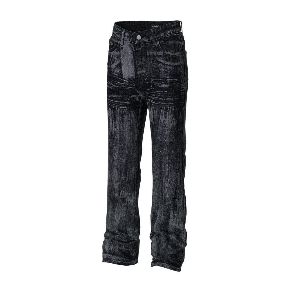 Tie Dye Fashionable Denim Trousers Men