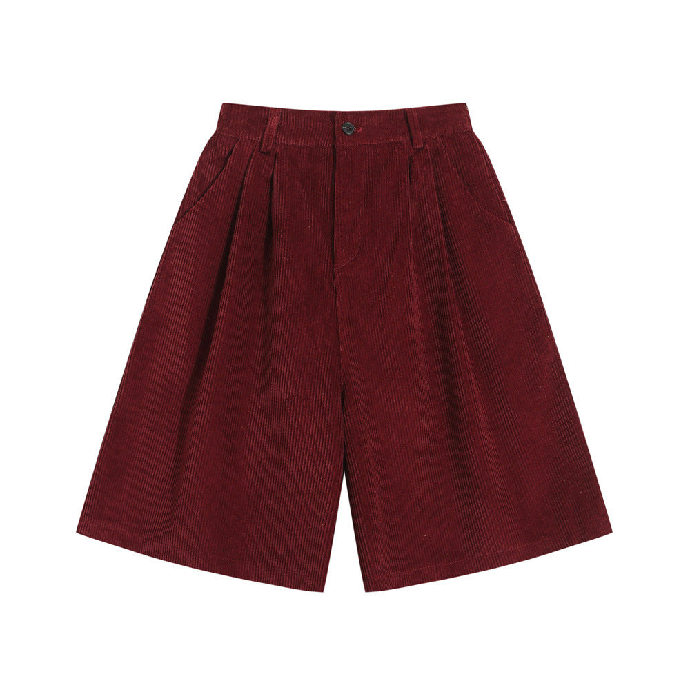 Fashion Personality Corduroy Loose Shorts Men