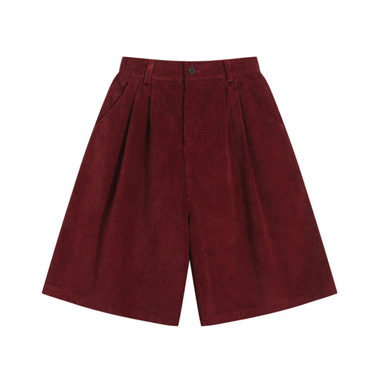 Fashion Personality Corduroy Loose Shorts Men