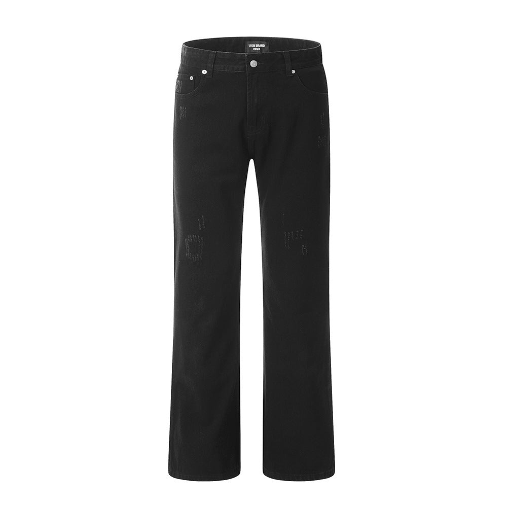 Worn Denim Straight-leg Trousers Men