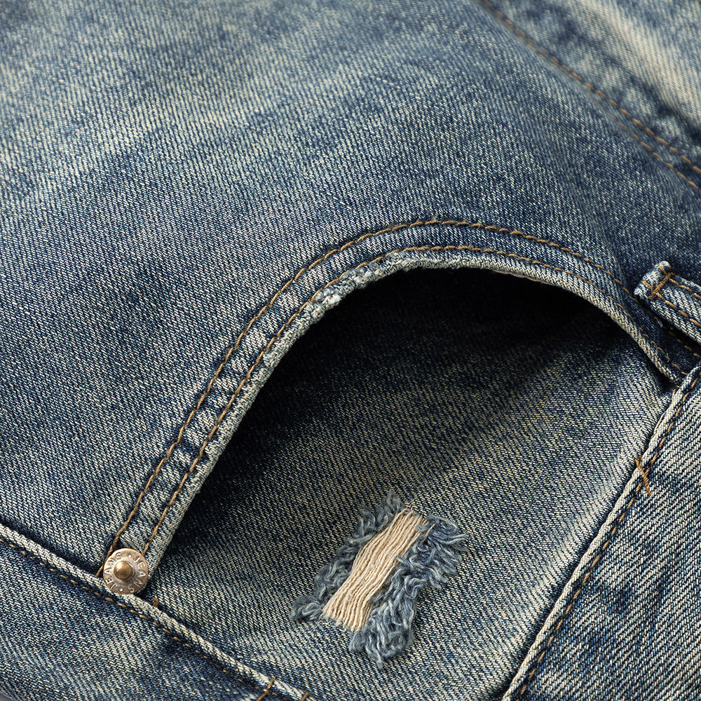 Distressed Trousers American High Street Trendy Men