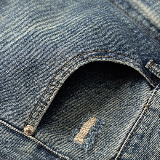 Distressed Trousers American High Street Trendy Men