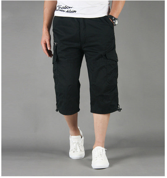 Loose Thin Men Multi Pocket Casual Shorts