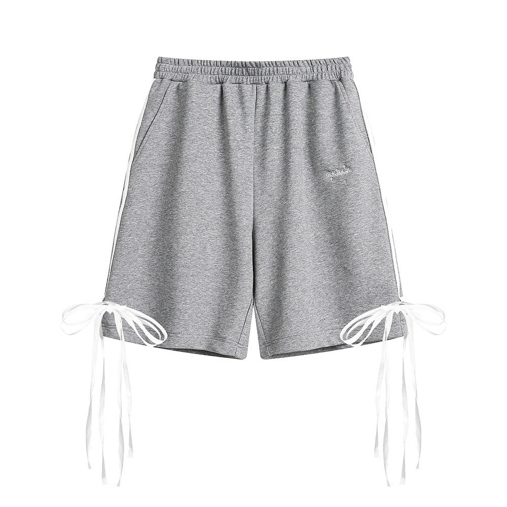 Side Striped Lace-up Casual Shorts Men