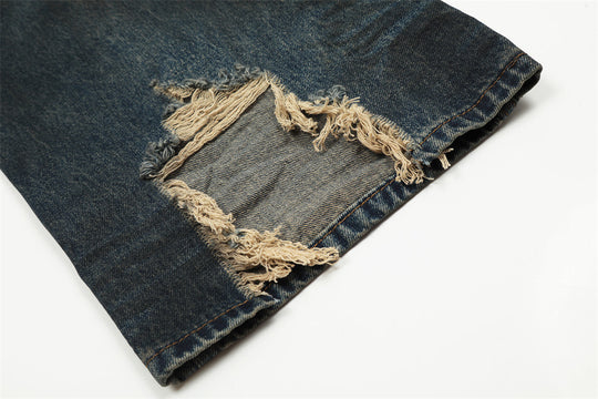 Fashion Straight Denim Trousers Hip Hop Men