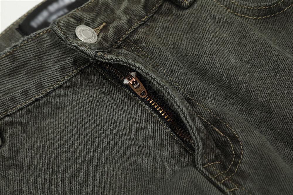 Worn Denim Straight-leg Trousers Men