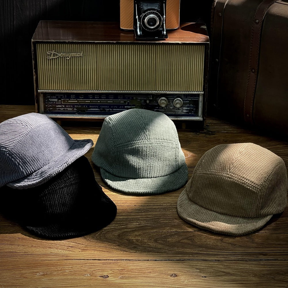 Men And Women Fashion Corduroy Flat-brimmed Baseball Hat