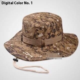 Boonie Hat Beige Broad-brimmed Hat Checked Cloth Men Women Mountaineering Outdoor Double-sided