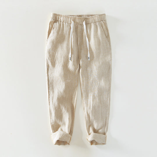 Fashion Linen Leisure Trousers Men