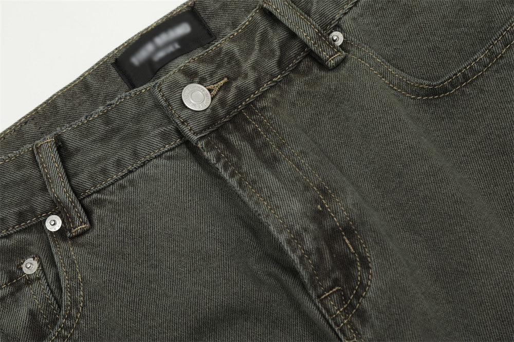 Worn Denim Straight-leg Trousers Men