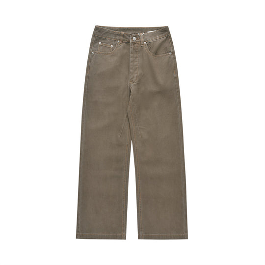 American Retro Denim Straight-leg Trousers Men