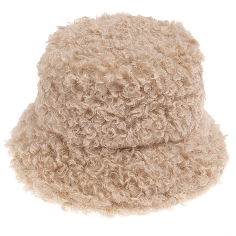 Lamb Wool Fisherman Hat Men Sunhat