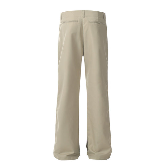 Solid Color Casual Wide-leg Trousers Men