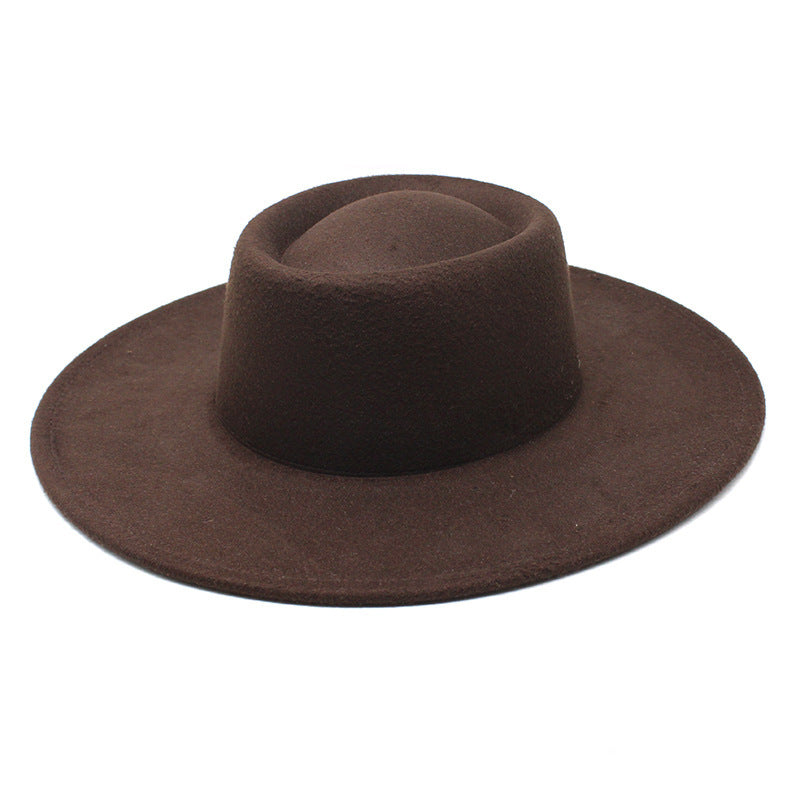 Men And Women Fashion Simple Felt Bowler Hat