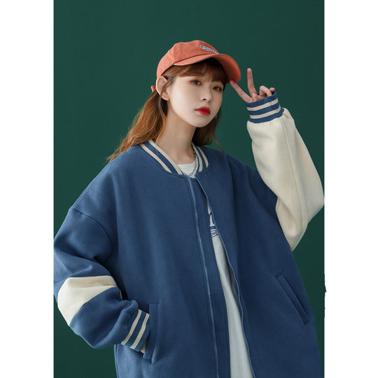 Baseball Uniform Women Original Niche Design Sense Sweater Jacket