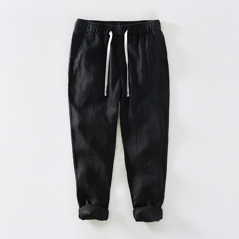 Fashion Linen Leisure Trousers Men