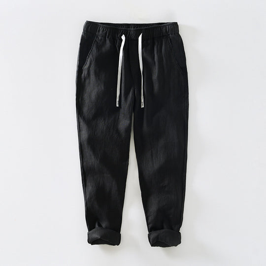 Fashion Linen Leisure Trousers Men