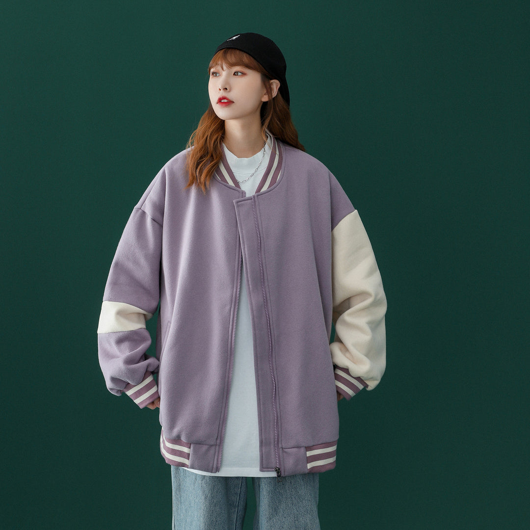 Baseball Uniform Women Original Niche Design Sense Sweater Jacket