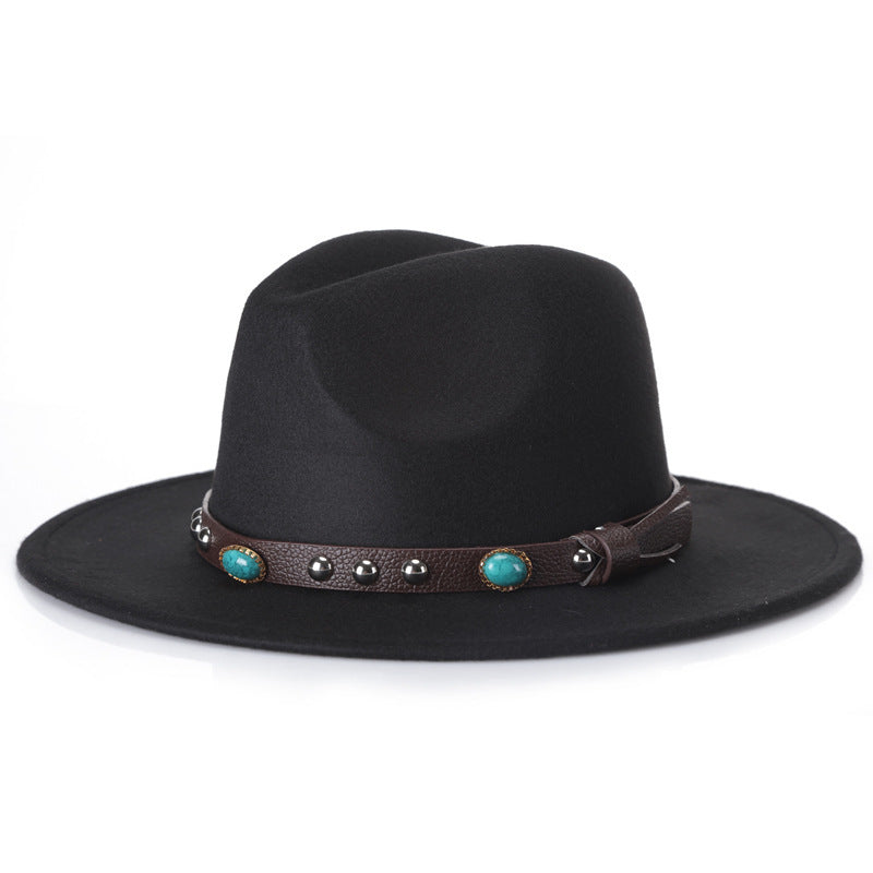 New Fashion Woolen Top Hat Jazz Hat For Men