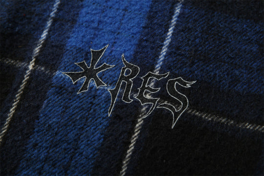 Distressed Plaid Hooded Shirt For Men
