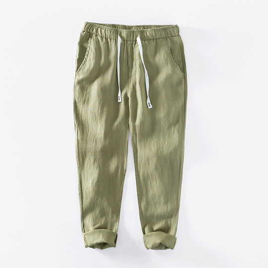 Fashion Linen Leisure Trousers Men