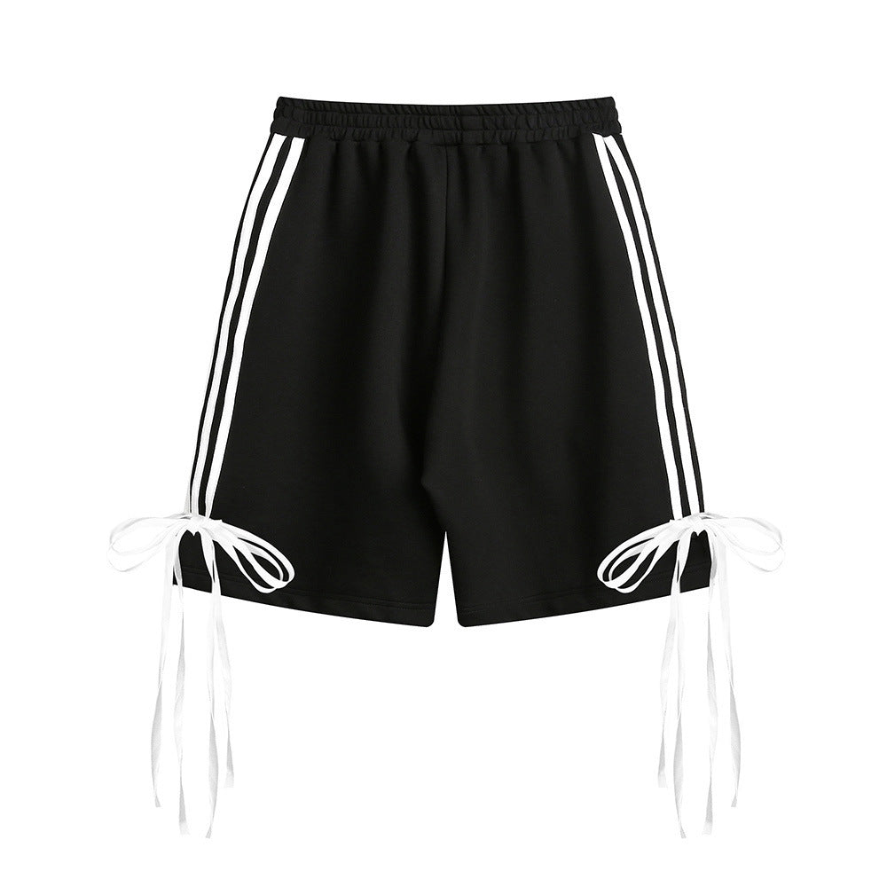 Side Striped Lace-up Casual Shorts Men