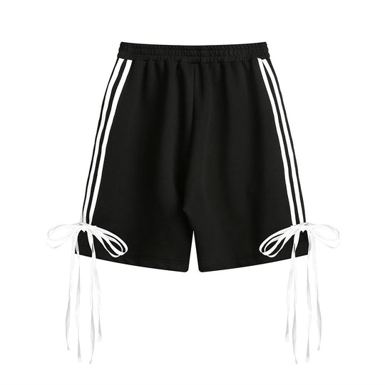 Side Striped Lace-up Casual Shorts Men