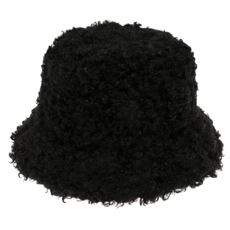 Lamb Wool Fisherman Hat Men Sunhat