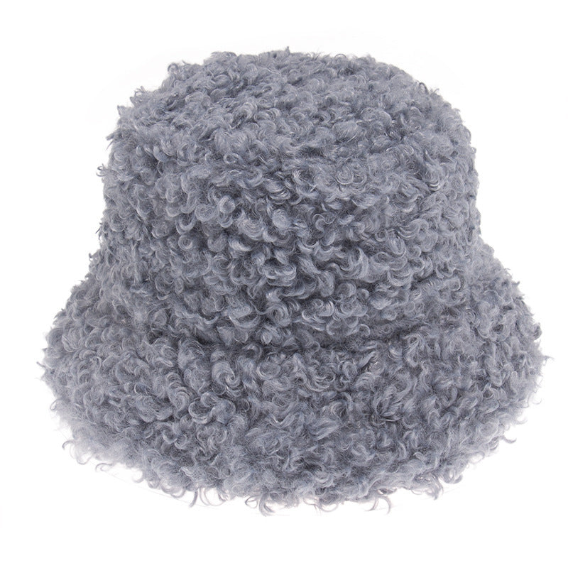 Lamb Wool Fisherman Hat Men Sunhat