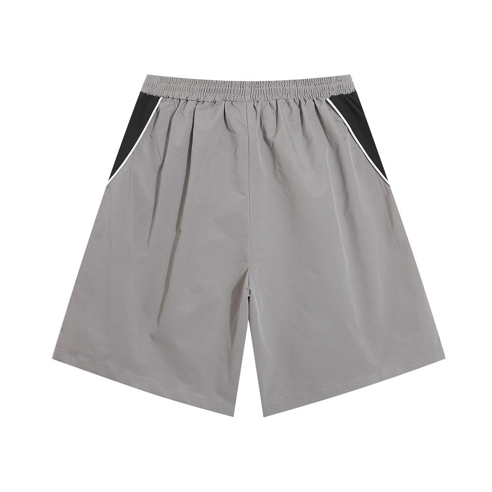 Contrast Color Stitching Casual Sports Shorts Men