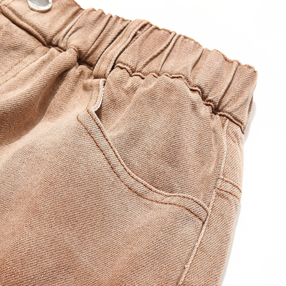 Gradient Hanging Dyed Denim Loose Shorts Men