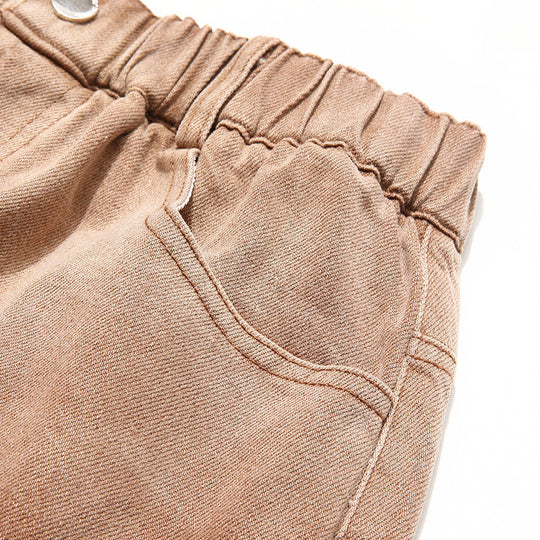Gradient Hanging Dyed Denim Loose Shorts Men