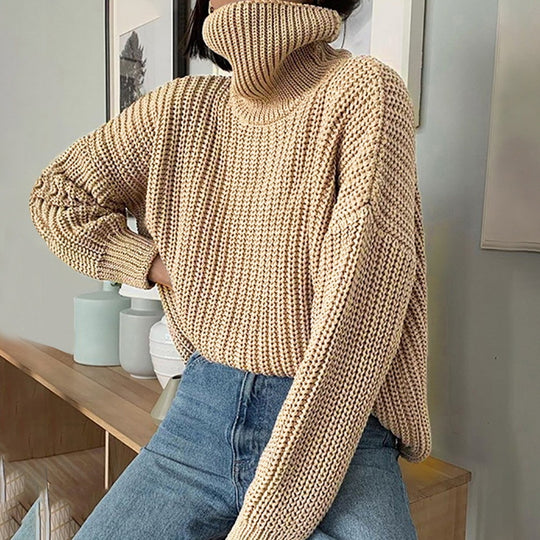 Women's Jacket New Fashion High Neck Pullover Sweater Women