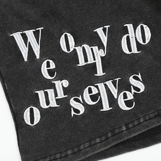 Fashion English Letter Loose Shorts Men