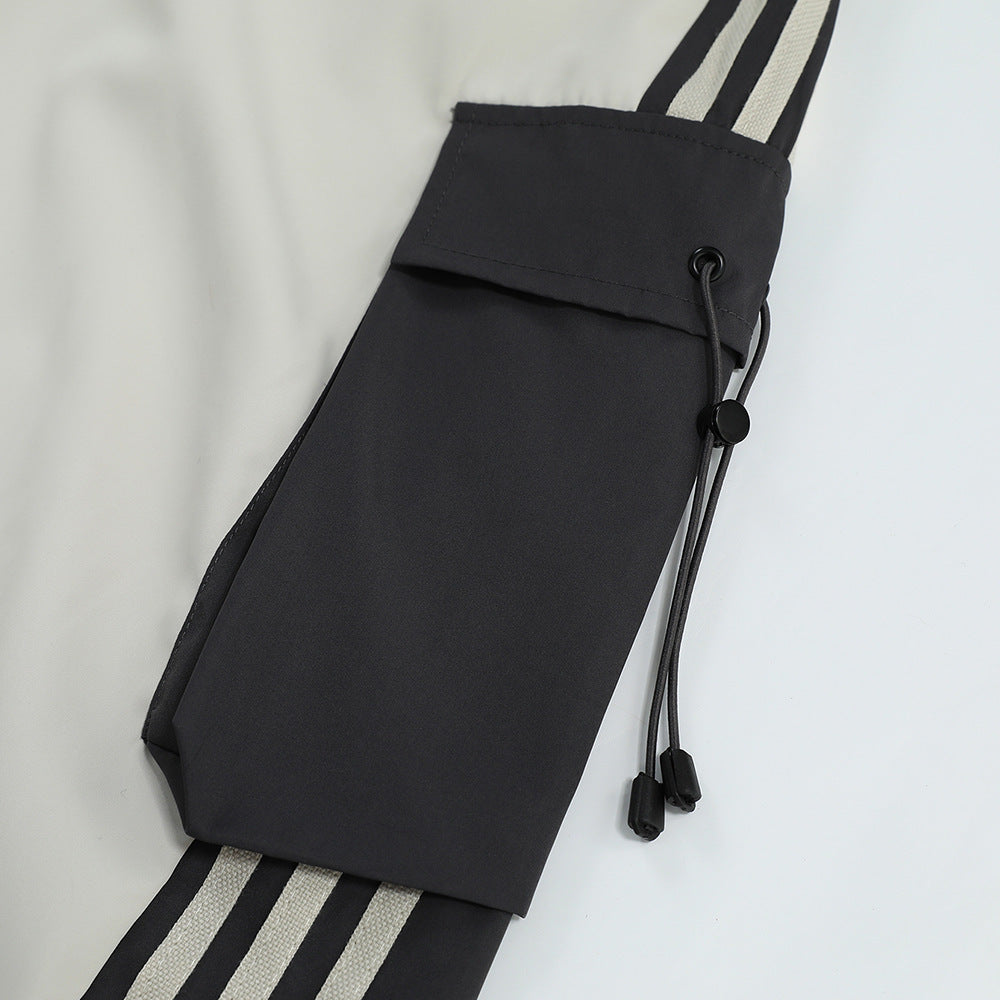 Contrast Color Overalls Casual Trousers For Men
