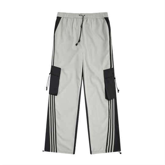 Contrast Color Overalls Casual Trousers For Men