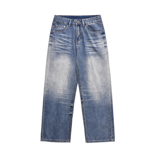 Fashion Wide-leg Denim Trousers For Men
