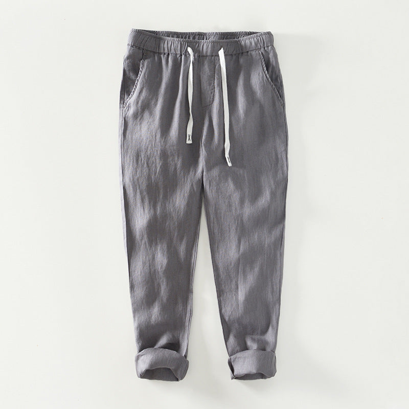 Fashion Linen Leisure Trousers Men