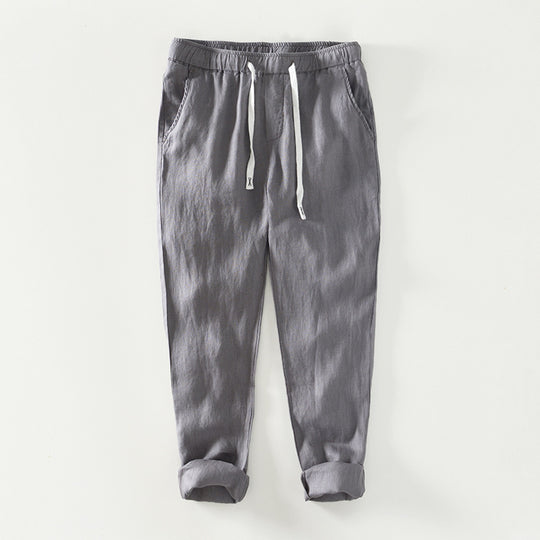 Fashion Linen Leisure Trousers Men