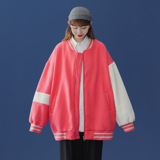 Baseball Uniform Women Original Niche Design Sense Sweater Jacket