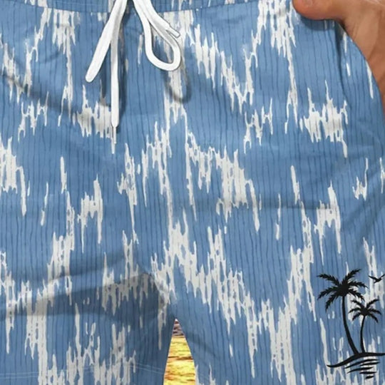 Men Swimming Beach 3D Printed Casual Holiday Bohemian Shorts