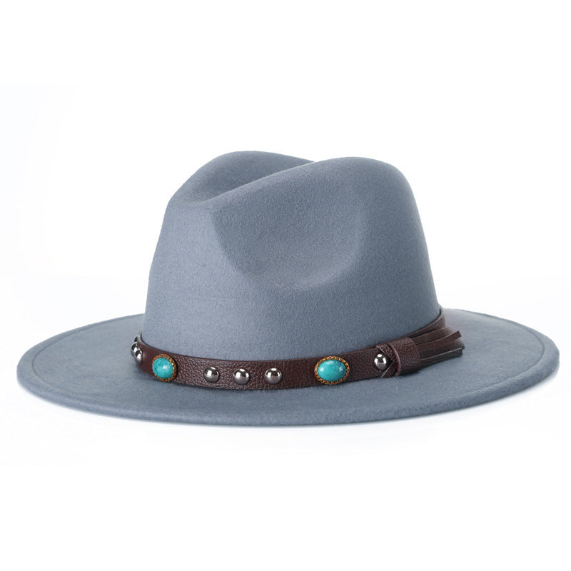 New Fashion Woolen Top Hat Jazz Hat For Men