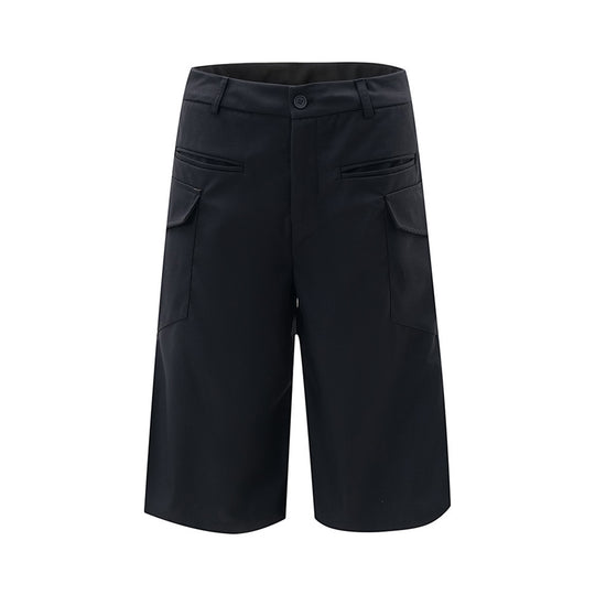 Fashion Solid Color Cargo Shorts Men