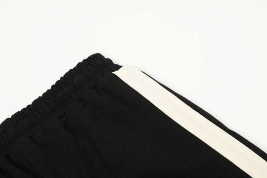 American Street Stitching Contrast Color Stripes Hip Hop Shorts Men