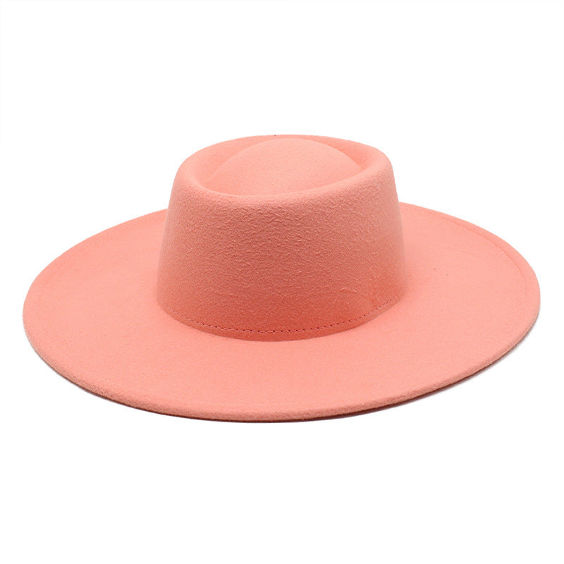 Men And Women Fashion Simple Felt Bowler Hat