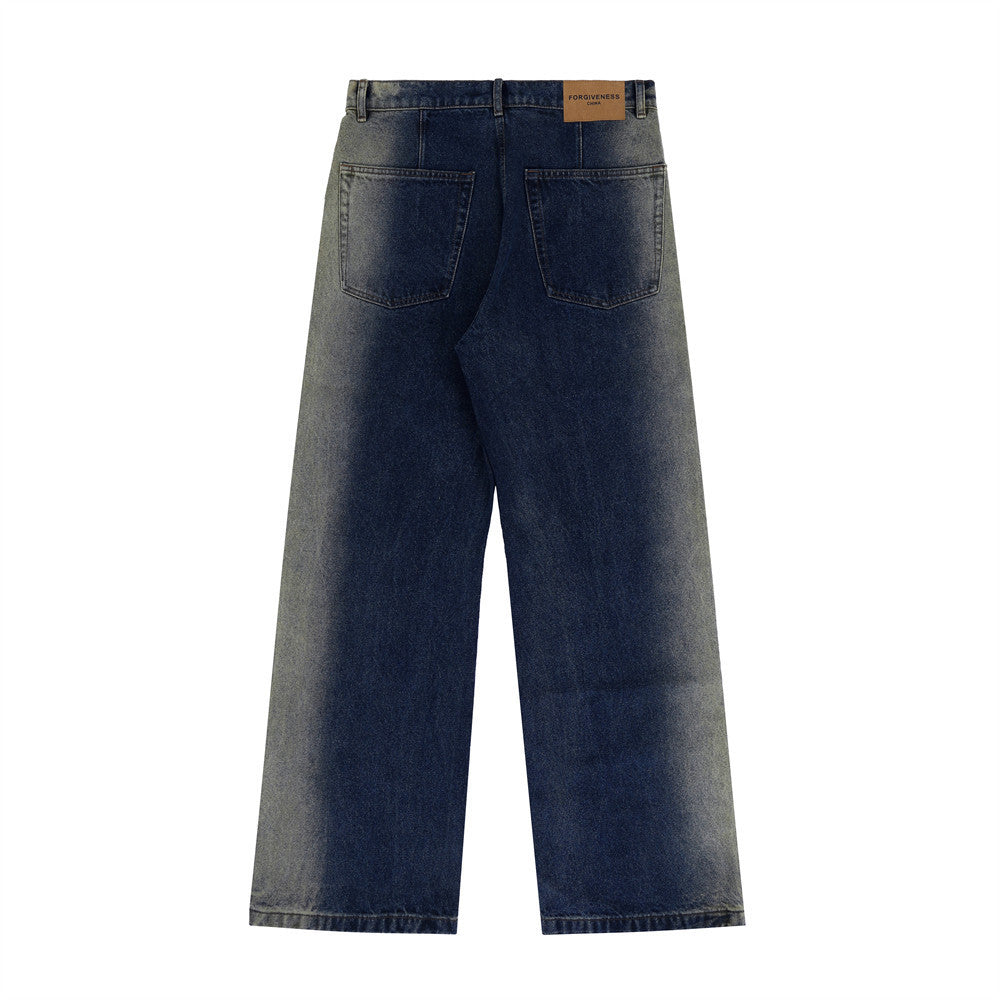 Fashion Wide-leg Denim Trousers For Men