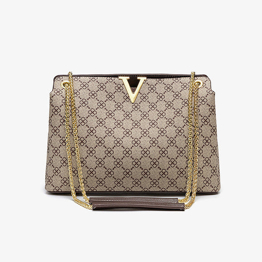 Printed Underarm One Shoulder Cross-body Chain Handbag Female