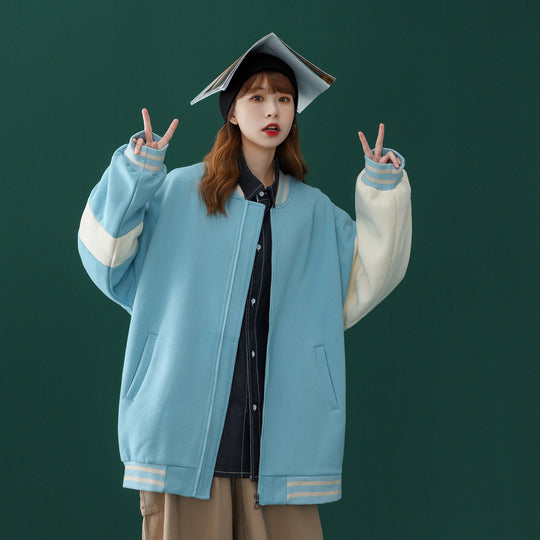 Baseball Uniform Women Original Niche Design Sense Sweater Jacket