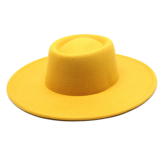 Men And Women Fashion Simple Felt Bowler Hat