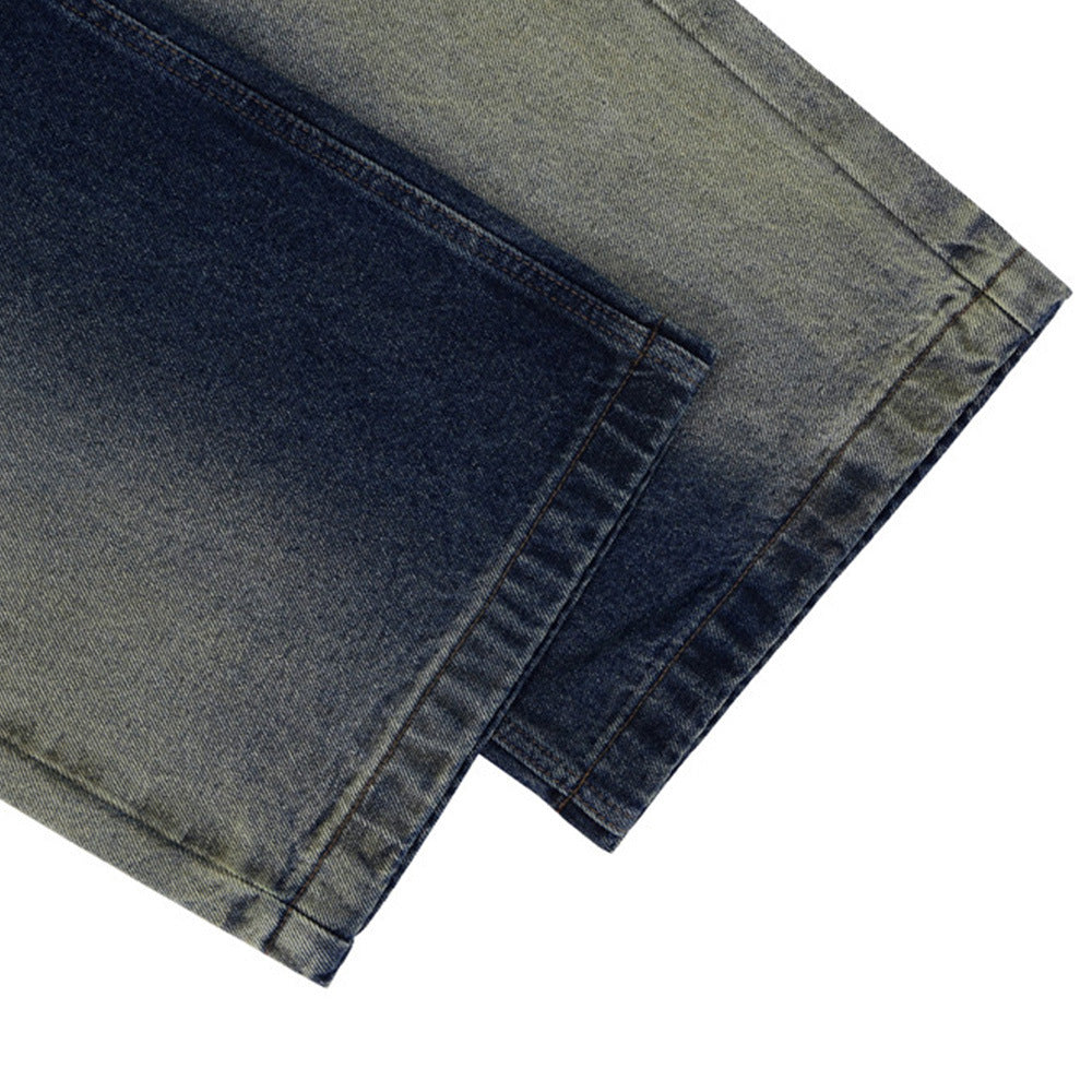 Fashion Wide-leg Denim Trousers For Men